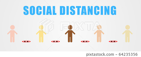 People standing and keeping distance to reduce inflection risk and protect corona virus disease. People standing and keeping distance to reduce inflection risk and protect corona virus disease. 64235356