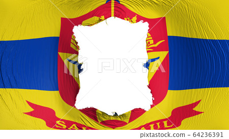 Square hole in the Saint Paul capital city flag 64236391