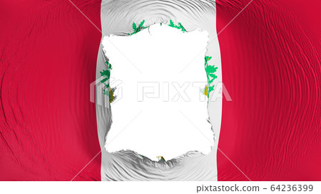 Square hole in the Raleigh capital city flag Square hole in the Raleigh capital city flag 64236399