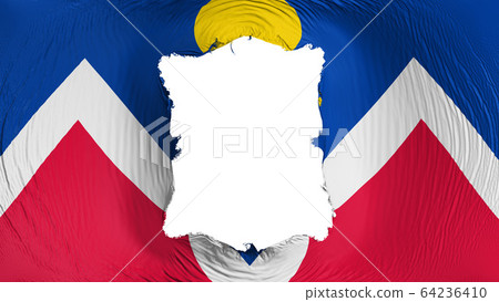 Square hole in the Denver capital city flag Square hole in the Denver capital city flag 64236410