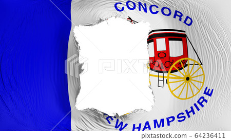 Square hole in the Concord capital city flag Square hole in the Concord capital city flag 64236411