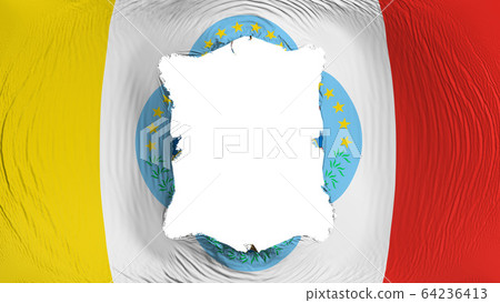 Square hole in the Columbus capital city flag Square hole in the Columbus capital city flag 64236413