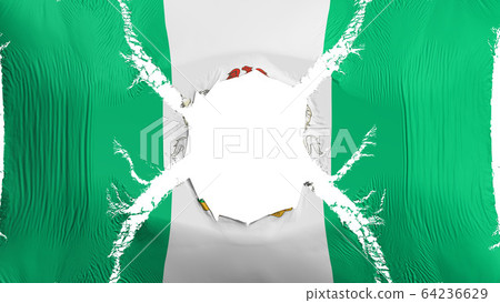 Abuja flag with a hole 64236629