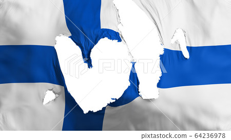Ragged Finland flag Ragged Finland flag 64236978