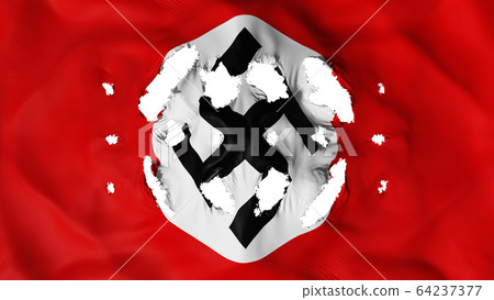 Nazi flag with a small holes Nazi flag with a small holes 64237377