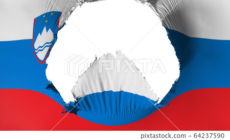 Big hole in Slovenia flag Big hole in Slovenia flag 64237590
