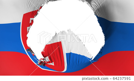 Big hole in Slovakia flag Big hole in Slovakia flag 64237591