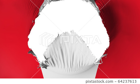 Big hole in Peru flag 64237613