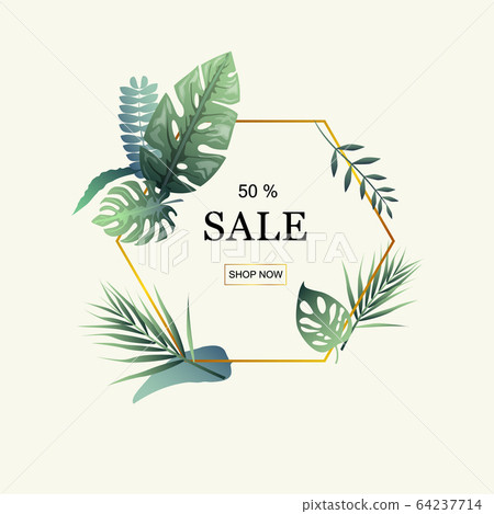 Sale in online shop advertisement. 64237714