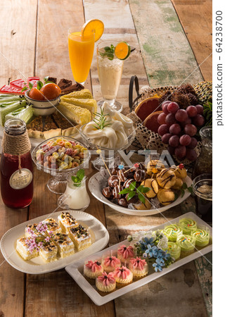 甜點蛋糕葡萄汁橙水粉 64238700