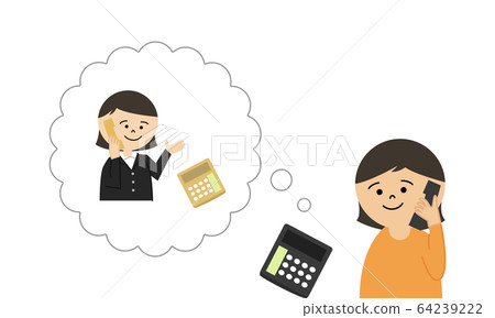 電話諮詢的女孩 電話諮詢的女孩 64239222