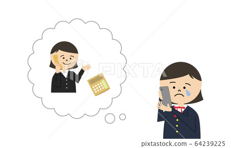 Telephone consultation high school girl tears Telephone consultation high school girl tears 64239225