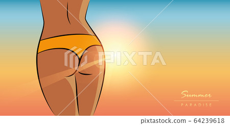 sexy girl in summer on paradise sunny background sexy girl in summer on paradise sunny background 64239618