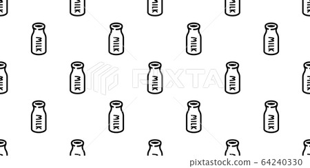 milk bottle seamless pattern vector cartoon... - Stock Illustration  [64240330] - PIXTA