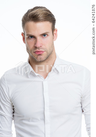 White collar worker. Man well groomed unbuttoned 64241876