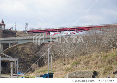 Osawa Bridge seen from Sawa Fishing Port Osawa Bridge seen from Sawa Fishing Port 64242267