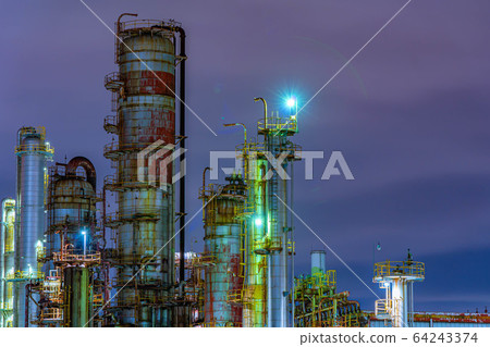 工廠夜景四日市市[三重縣] 64243374