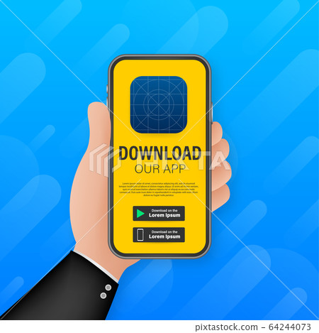 Download page of the mobile app. Empty screen 64244073