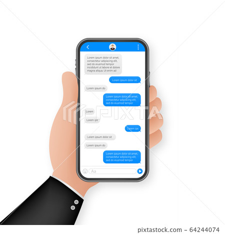 Chat Interface Application with Dialogue window. 64244074