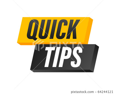 Quick tips icon badge. Ready for use in web or Quick tips icon badge. Ready for use in web or 64244121