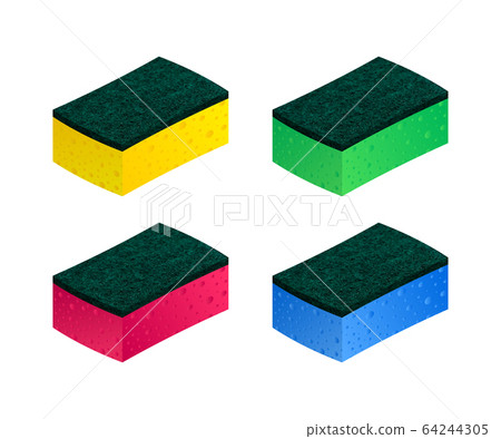 Scouring pads spong for housework cleaning and 64244305