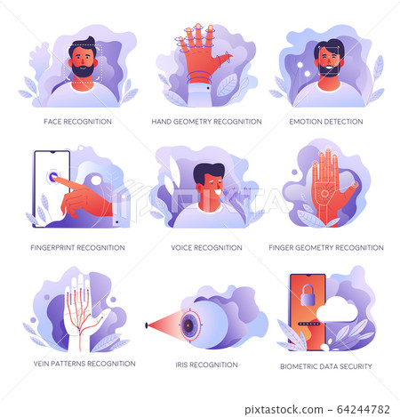 Modern application security checks and recognition systems set Modern application security checks and recognition systems set 64244782