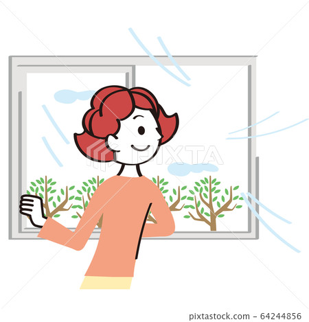 女人替換房間裡的空氣 女人替換房間裡的空氣 64244856