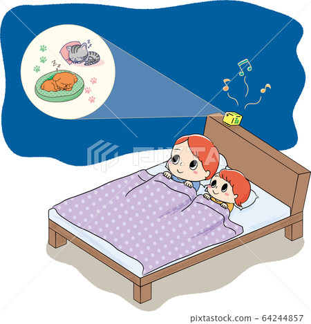 父母和小孩 親子 床 64244857