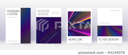 Minimal brochure design template set. Rainbow abst 64244976