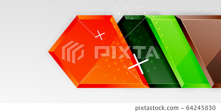 Metal glossy shiny geometric shapes with 3d effect composition. Techno futuristic vector abstract background For Wallpaper, Banner, Background, Card, Book Illustration, landing page Metal glossy shiny geometric shapes with 3d effect composition. Techno futuristic vector abstract background For Wallpaper, Banner, Background, Card, Book Illustration, landing page 64245830