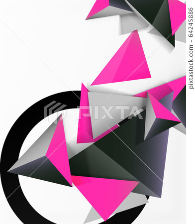 Abstract background, mosaic 3d triangles composition, low poly style design. Vector Illustration For Wallpaper, Banner, Background, Card, Book Illustration, landing page Abstract background, mosaic 3d triangles composition, low poly style design. Vector Illustration For Wallpaper, Banner, Background, Card, Book Illustration, landing page 64245886