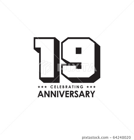 19th year anniversary logo design vector template 19th year anniversary logo design vector template 64248020