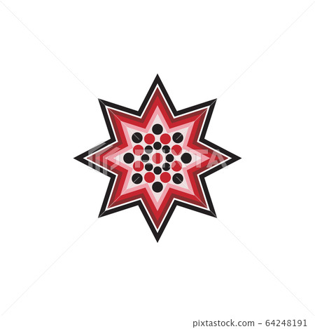 Aboriginal art dots painting icon logo design 64248191