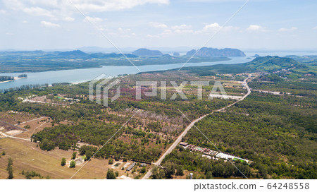 An aerial view of Lanta noi island and land use An aerial view of Lanta noi island and land use 64248558