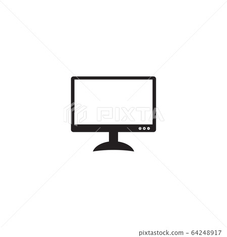 Computer monitor icon logo design template 64248917