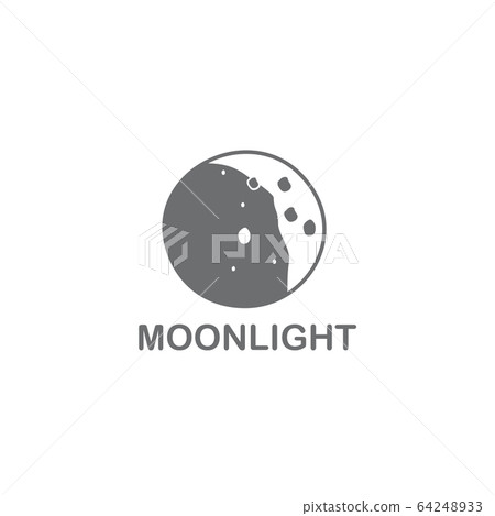 Moon surface icon logo design template 64248933