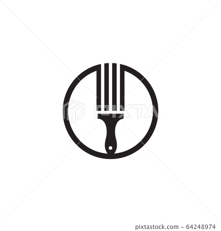 Paint brush icon logo design template Paint brush icon logo design template 64248974