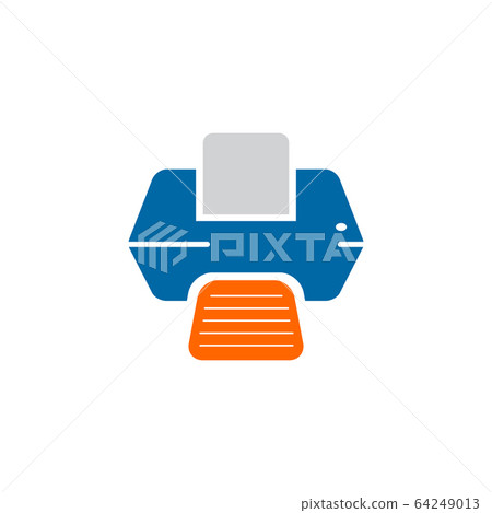 Printer icon logo design template Printer icon logo design template 64249013