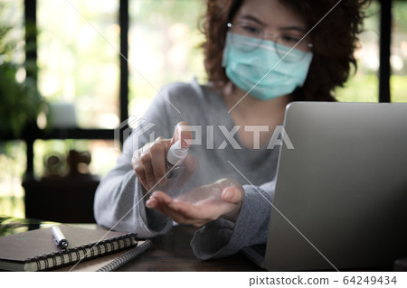 Woman washing hand, Coronavirus Woman washing hand, Coronavirus 64249434
