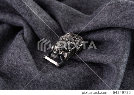 Moscow, Russia - 02/25/2019: Fasteners for bracelets made of silver and paracord, for men and women 64249723