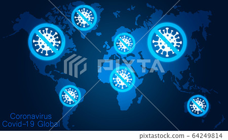 Coronavirus icon, No coronavirus, Stop the spread of novel virus, Covid-19, No Infection, Dangerous virus, 64249814