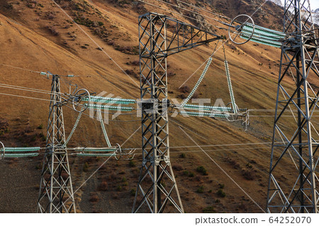 power lines in the mountains power lines in the mountains 64252070