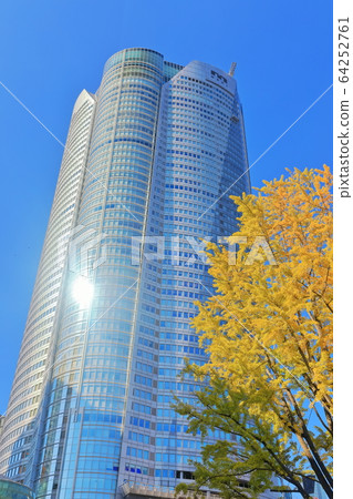 [Tokyo] Roppongi Hills Mori Tower and yellow leaves 64252761