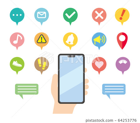 Notification set with smartphone 64253776