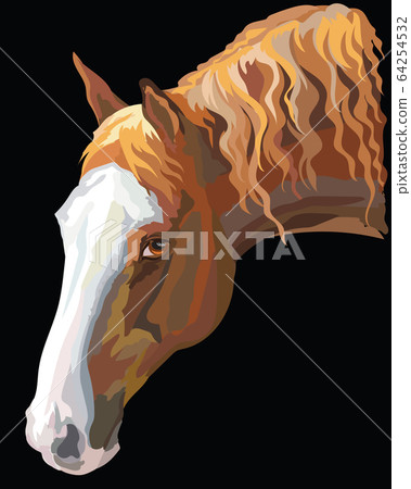 Colored Horse portrait-4 Colored Horse portrait-4 64254532