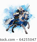 Sengoku warlord Kenshin Uesugi riding _01 (with back) 64255047