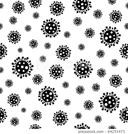 Silhouette coronavirus seamless pattern vector - Stock Illustration ...