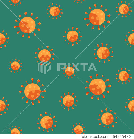 Coronavirus seamless pattern vector backdrop virus - Stock Illustration ...