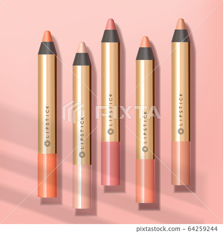 Vector Lip / Eyeshadow Pencil in Metallic Gold Coat Packaging 64259244