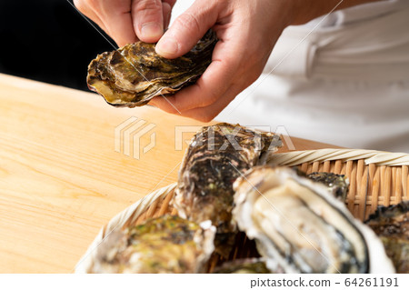 In front of the oyster shell In front of the oyster shell 64261191